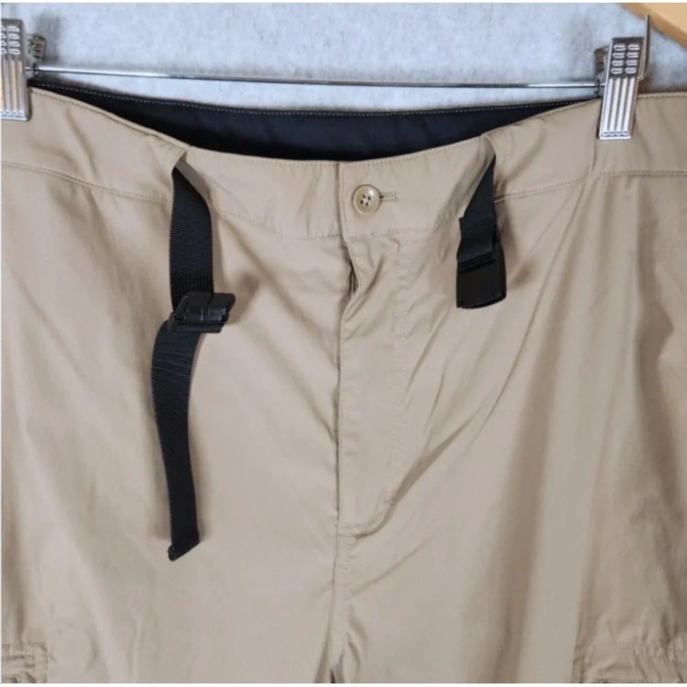 Macpac Men's Drift Pants Size XL Beige Belted Lightweight Cargo Hiking Travel